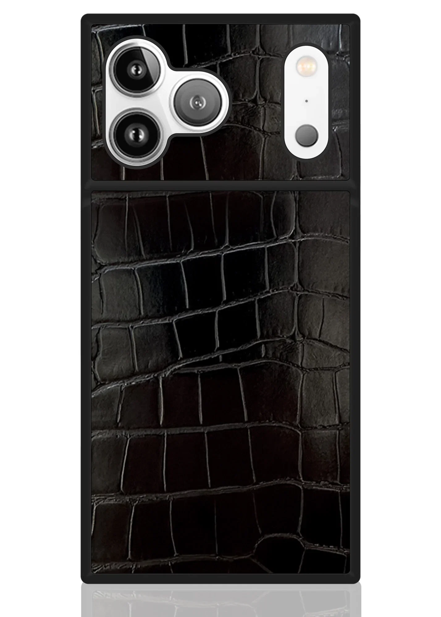 Image of SQUARE® Black Crocodile iPhone Case