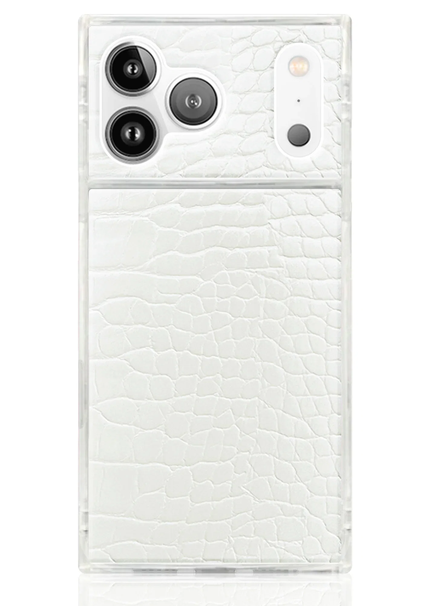 Image of SQUARE® White Crocodile Faux Leather Case