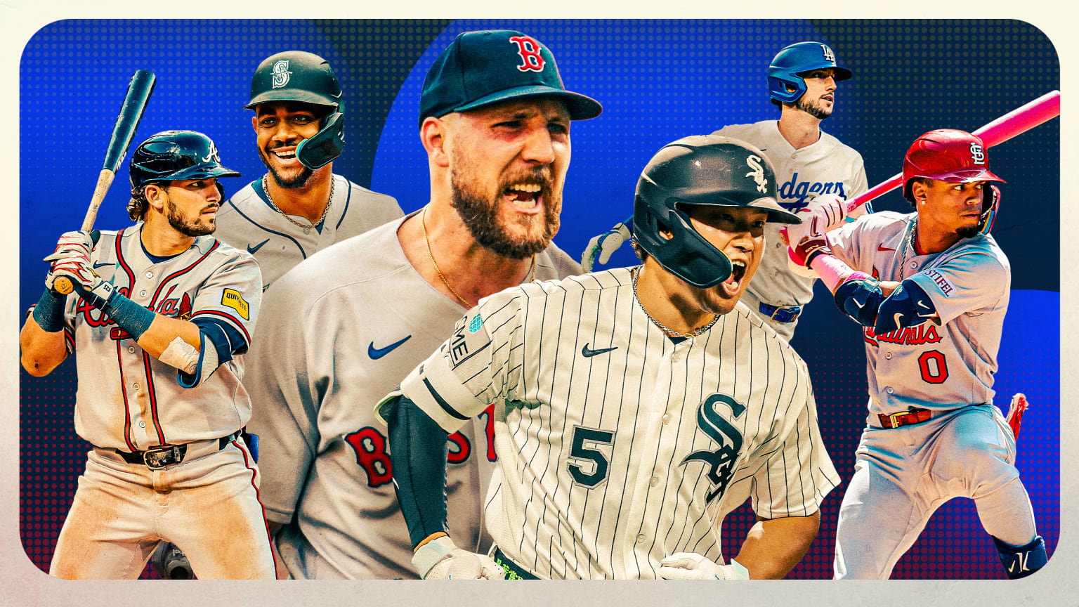 Austin Riley, Julio Rodríguez, Garrett Crochet, Munetaka Murakami, Kyle Tucker and Masyn Winn
