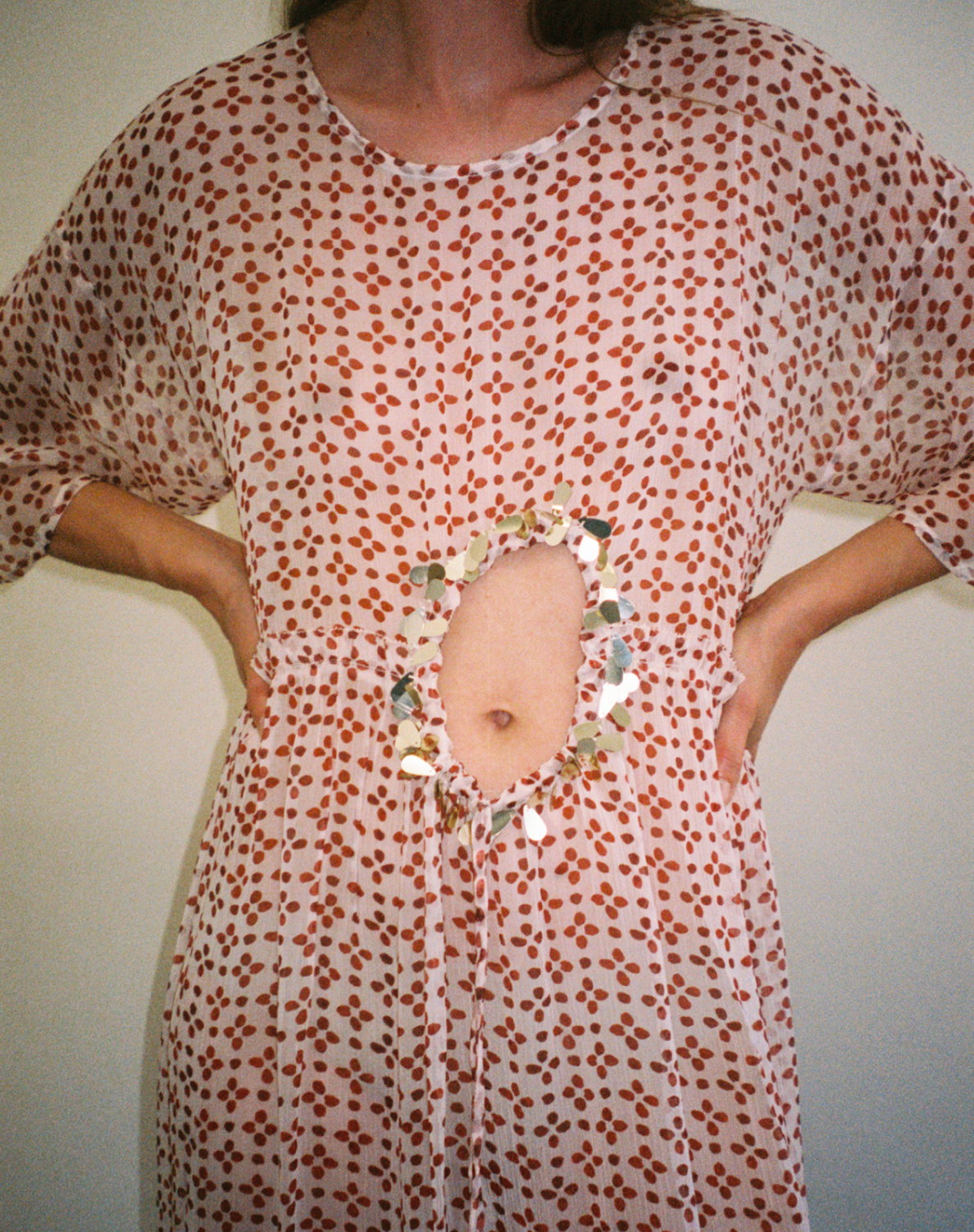 CUTOUT SEQUIN TUNIC