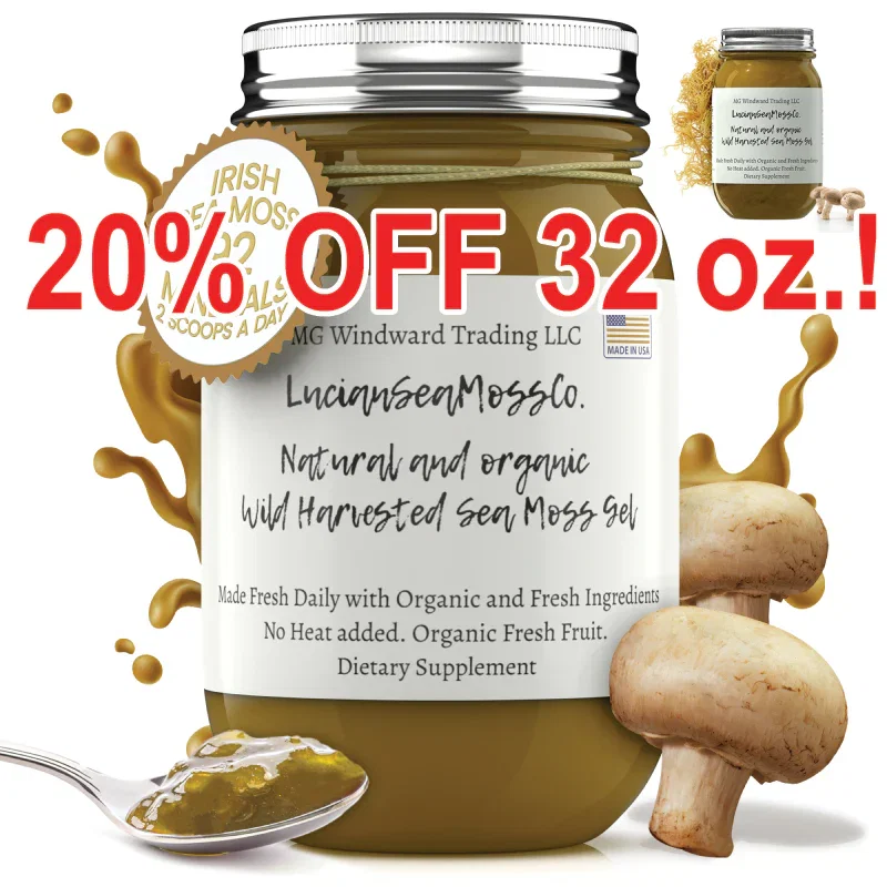 Image of Organic Mega Mushroom Infused Sea Moss Gel