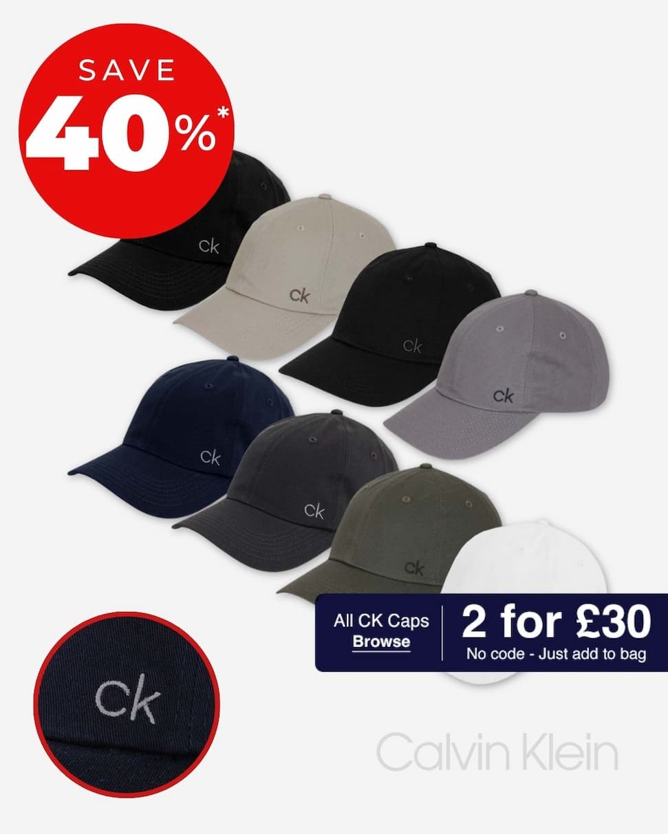 Calvin Klein Mens 2026 Classic Cotton Adjustable 6 Panel Baseball Cap