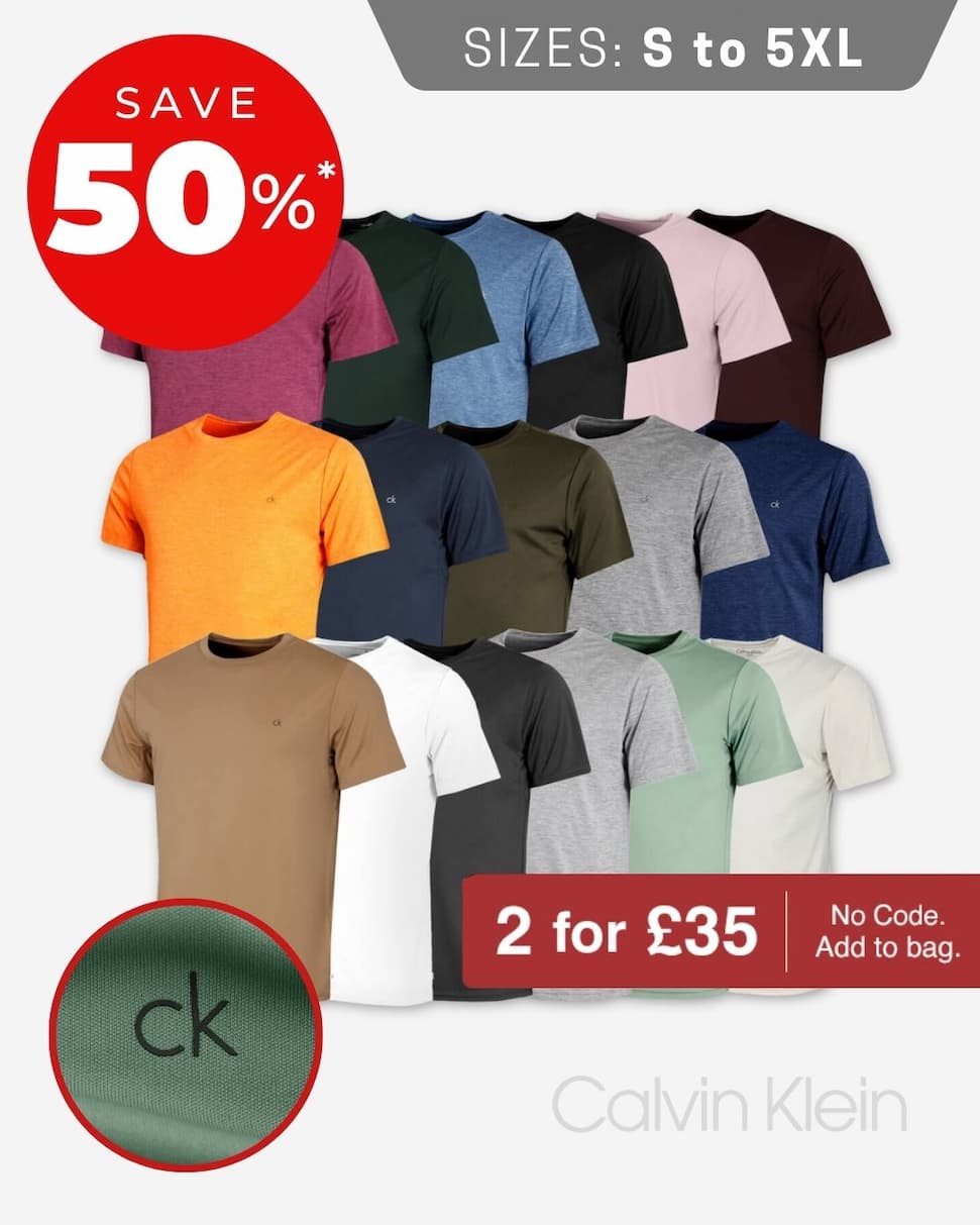 Calvin Klein Mens 2026 Harlem Quick Drying Crew Neck Lightweight Golf T-Shirt