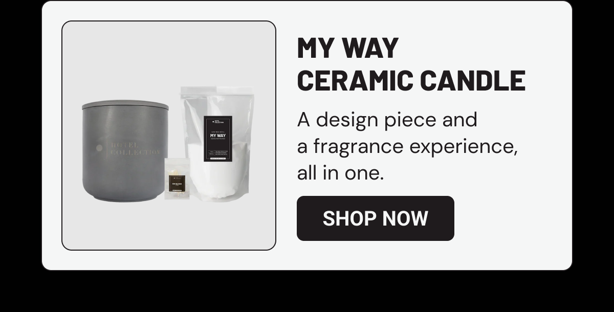 My Way Ceramic Candle card