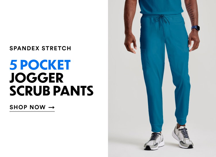 Spandex Stretch | 5 Pocket Jogger Scrub Pants | Shop Now