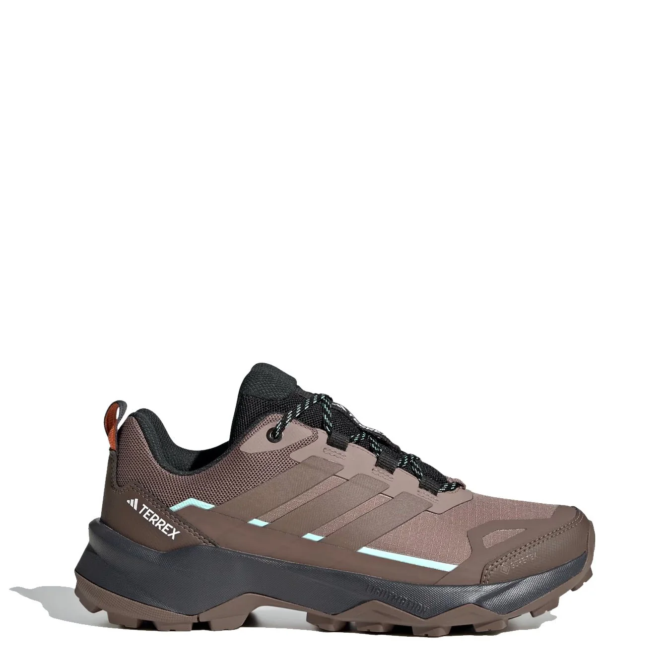 Image of Adidas Terrex Womens Skychaser AX5 GoreTex Hiking Shoe Trace Brown / Earth Strata / Semi Impact Orange