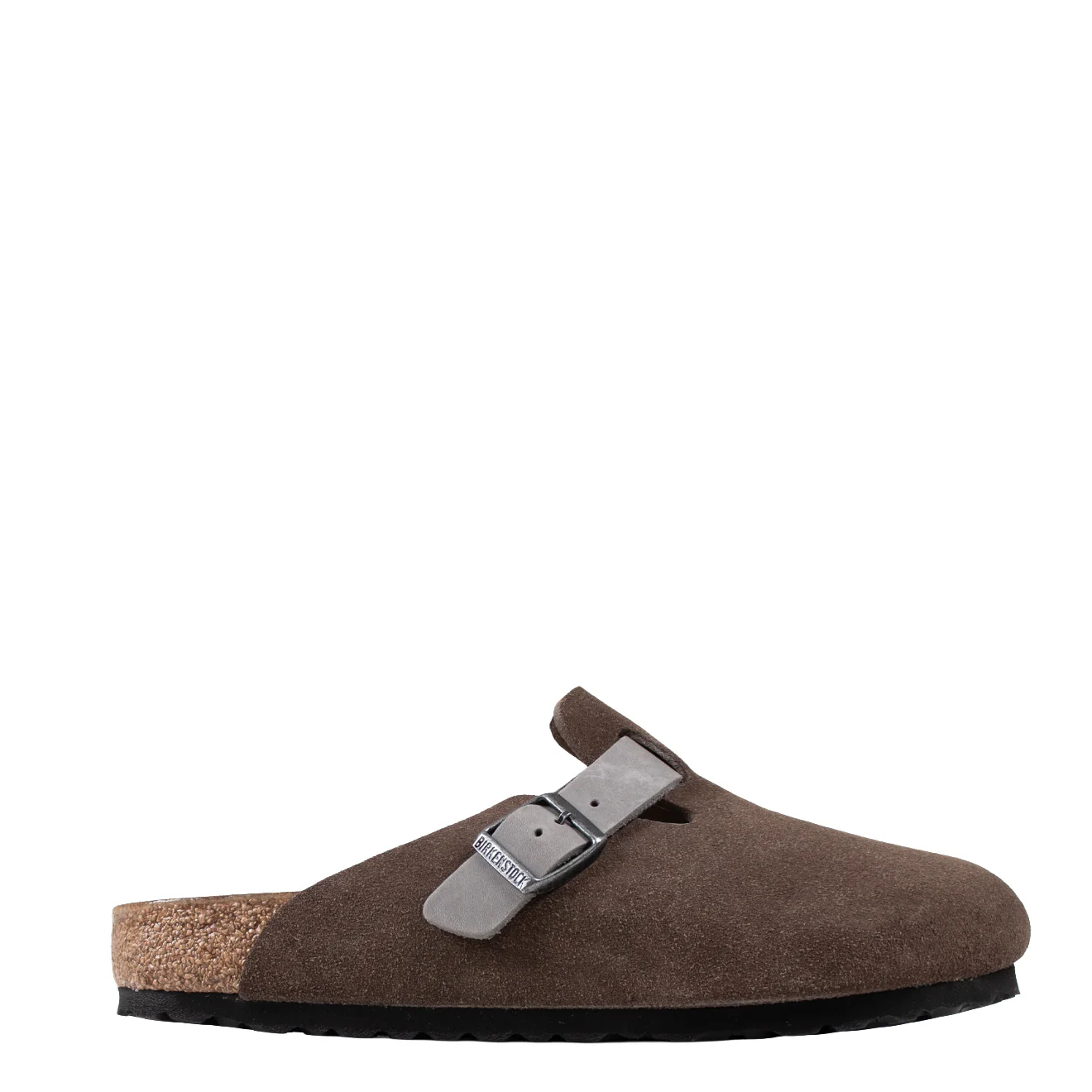 Image of Birkenstock Boston Mixed Leather Reg Fit Concrete Gray