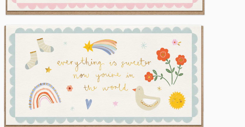 YOU'RE IN THE WORLD NEW BABY CARD