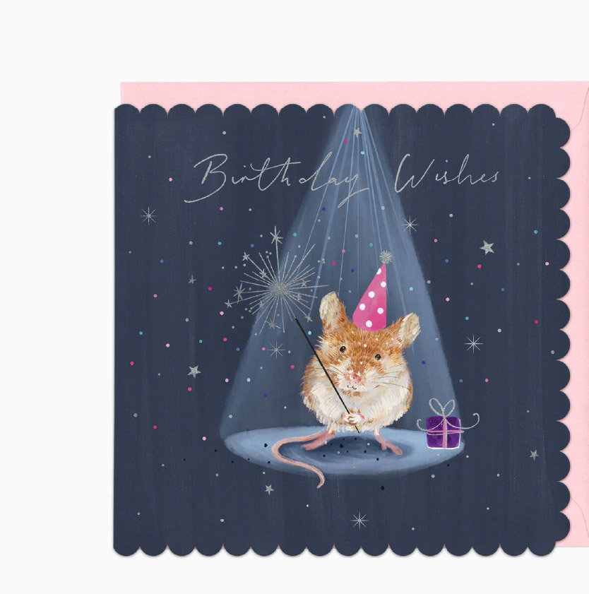 SPARKLE MOUSE BIRTHDAY CARD