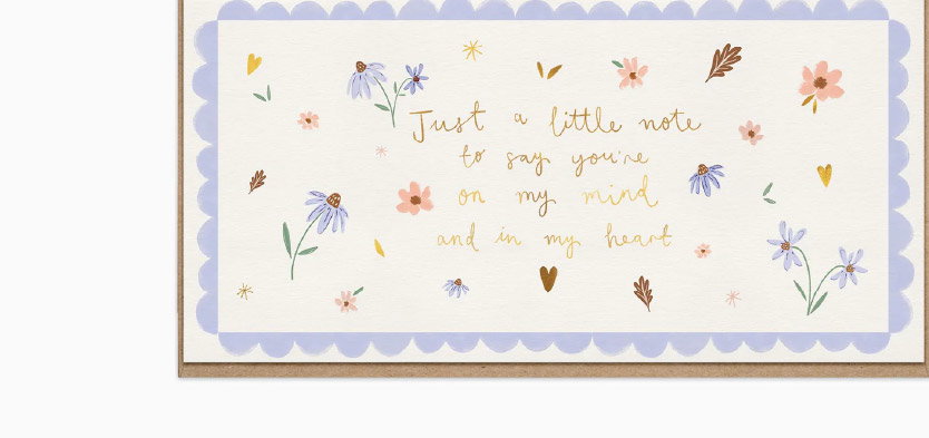 DAINTY FLORAL JUST TO SAY CARD