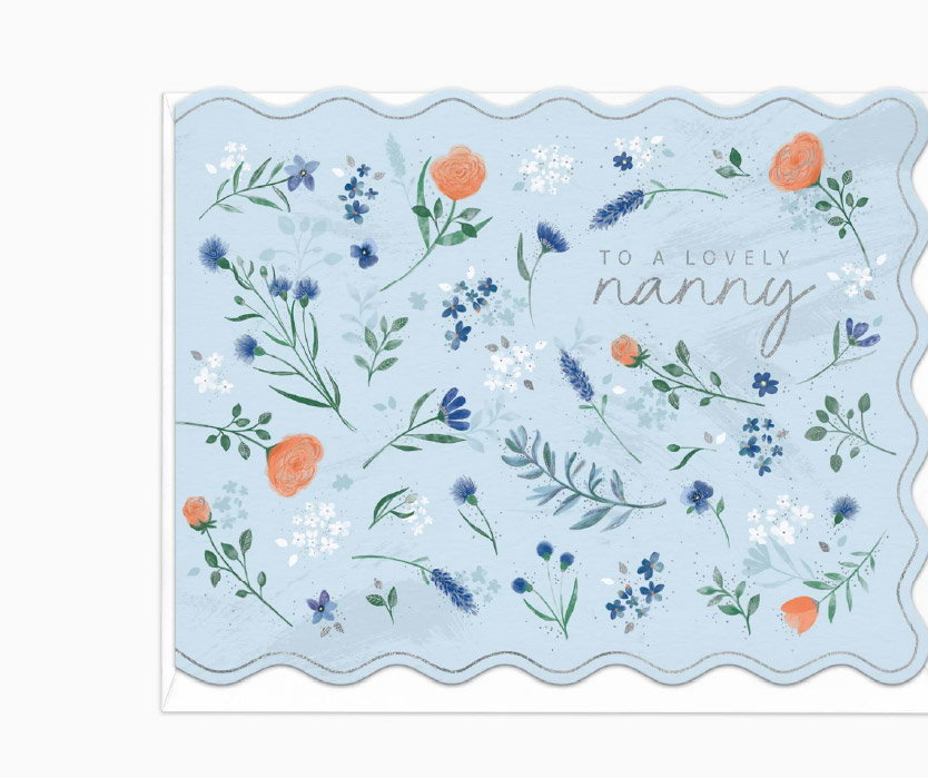 FLOATING FLORAL NANNY CARD