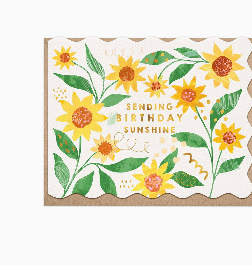 SUNFLOWER SUNSHINE BIRTHDAY CARD