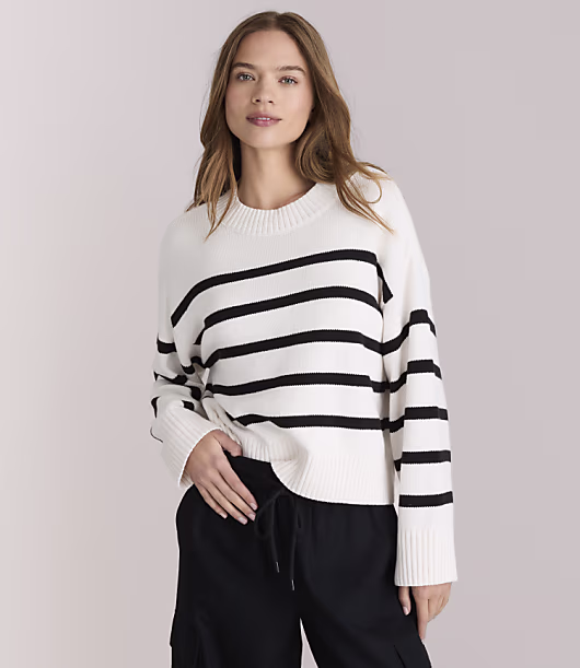 Lou & Grey Striped Oversized Sweater