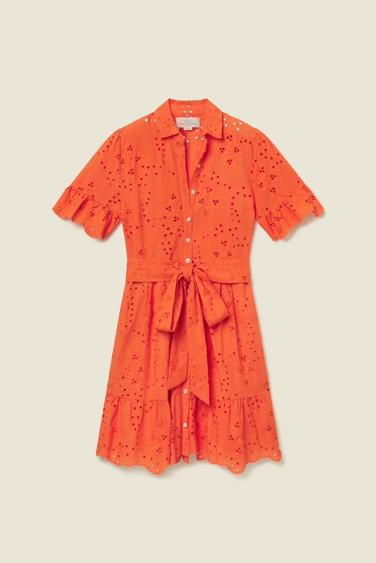 Image of Martinique Dress Vermillion Eyelet