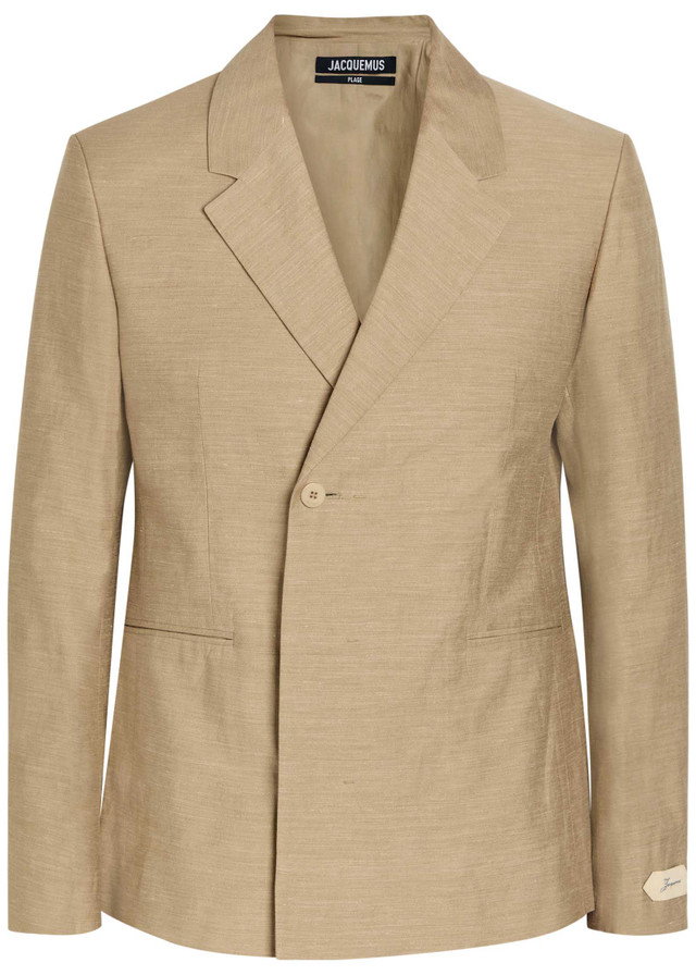 JACQUEMUS La Veste Melo slubbed linen-blend blazer