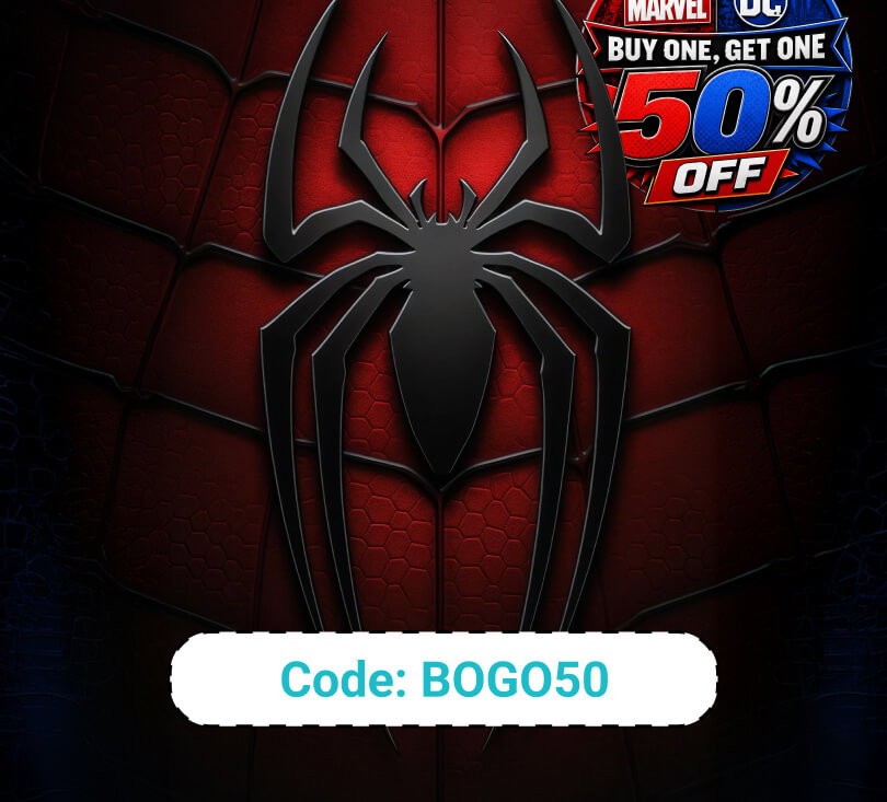 BUY ONE, GET ONE 50% OFF Officially licensed Marvel & DC Code: BOGO50