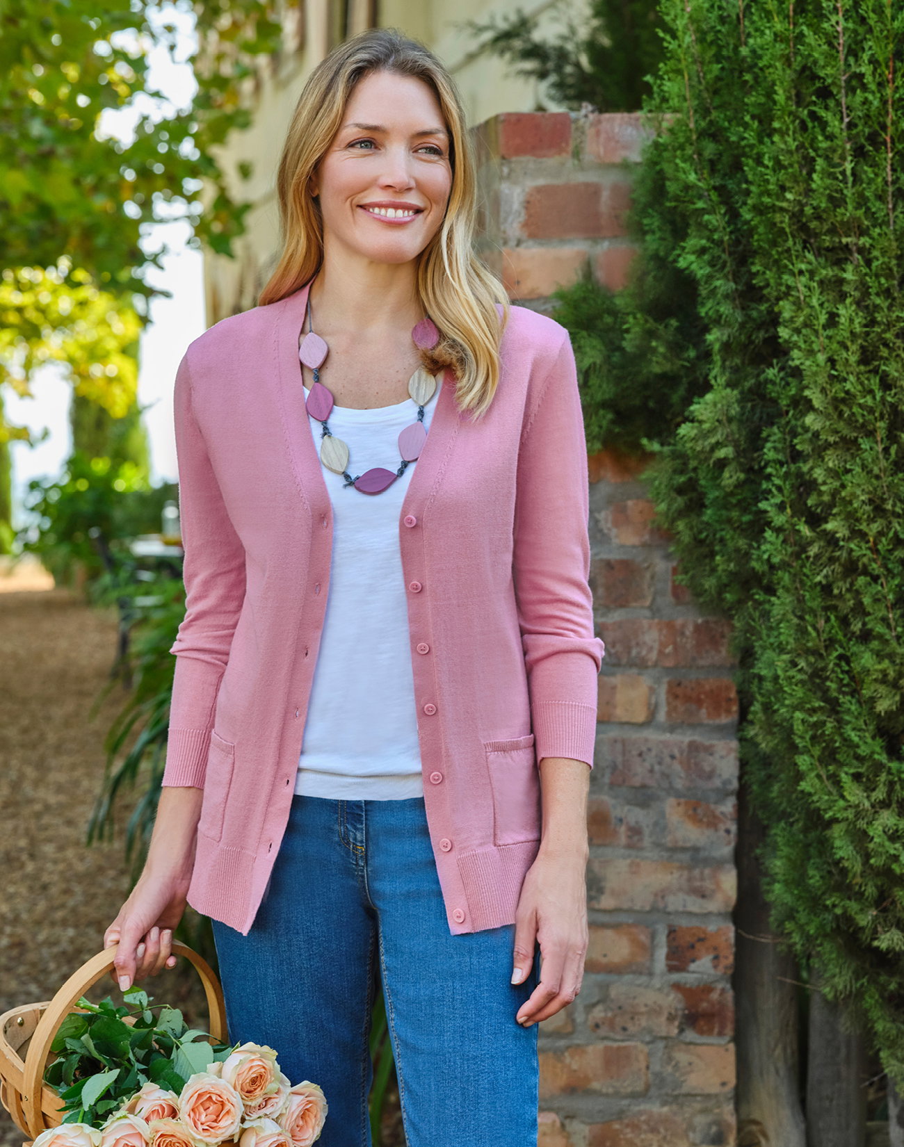 Cardigan long à col en V - Femme