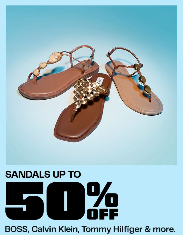 Sandals Up to 50% Off | BOSS, Calvin Klein, Tommy Hilfiger & more.