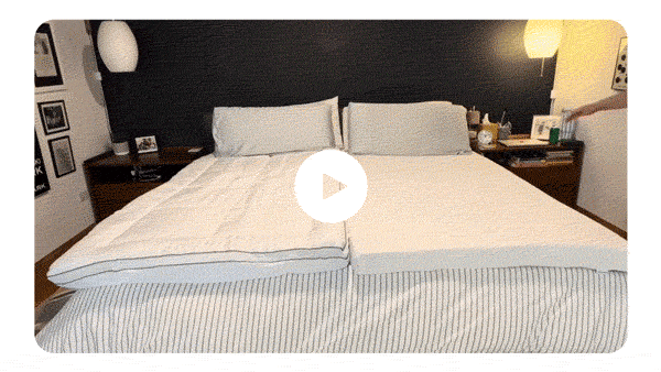 College mom reviewing 2 mattress toppers