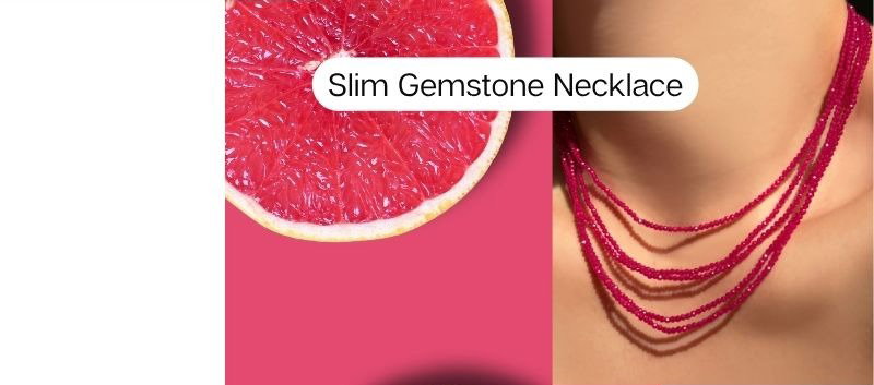 Slim Gemstone Necklace