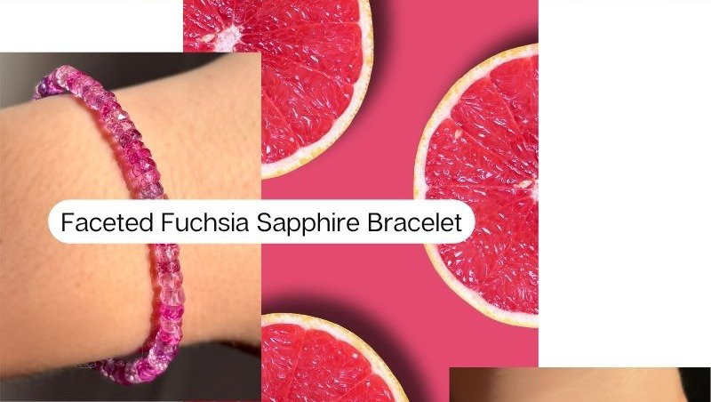 Faceted Fuchsia Sapphire Bracelet