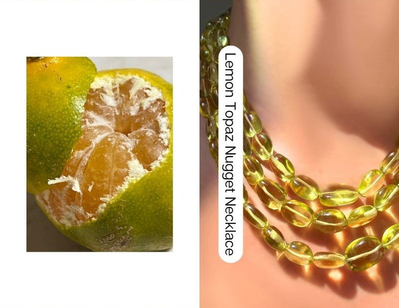 Lemon Topaz Nugget Necklace