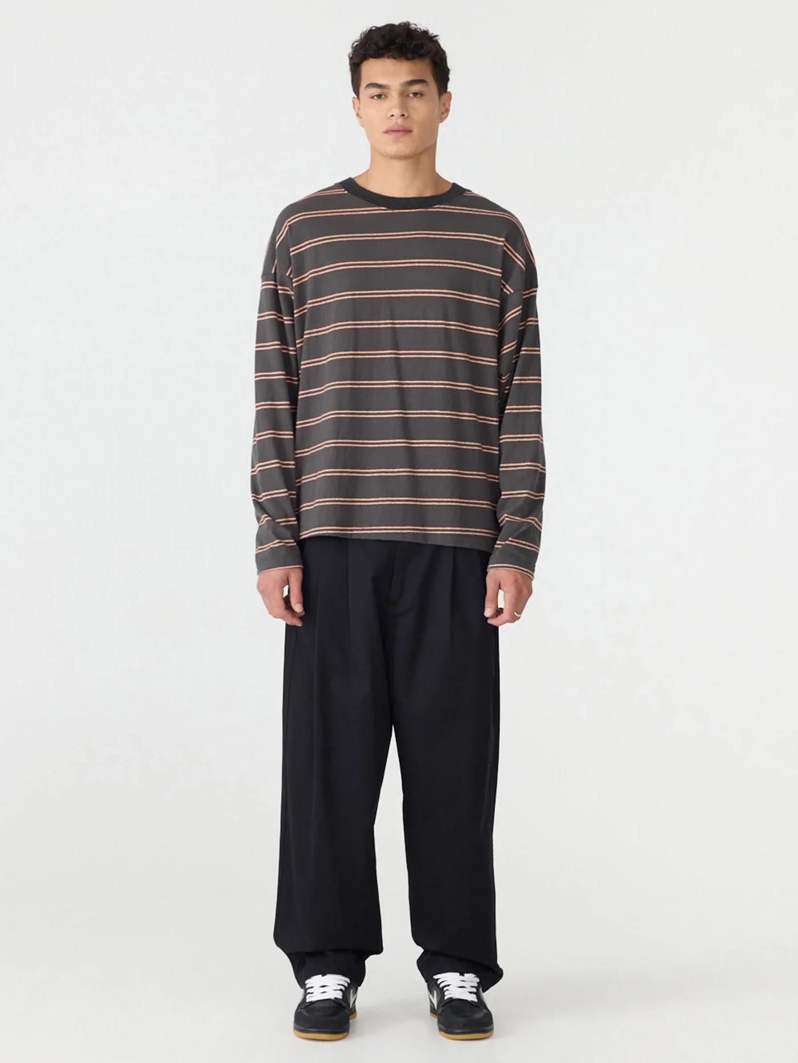 Image of Stripe Long Sleeve Pocket T-Shirt