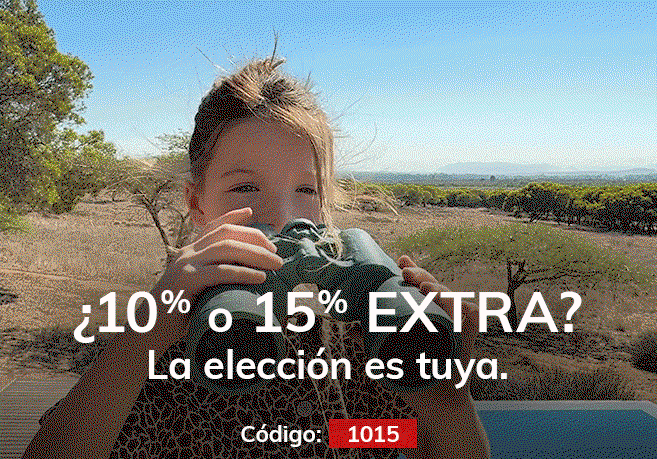 ¿10% o 15% EXTRA? La elección es tuya. Código 1015