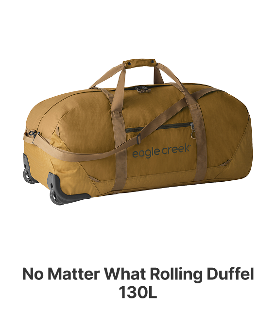 No Matter What Rolling Duffel