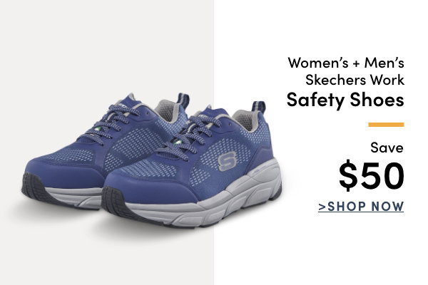 Women's + Men's Skechers Work Safety Shoes Save $50