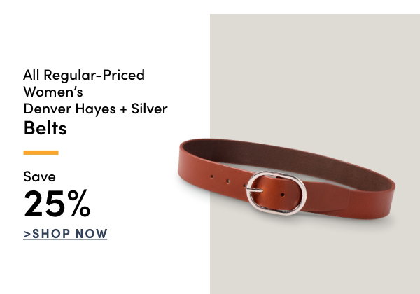 All Regular-Priced Women's Denver Hayes + Silver Belts Save 25%