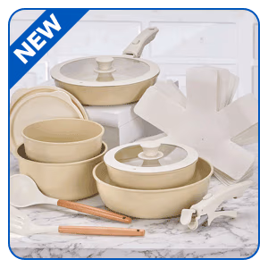 18-Pc. Ceramic Cookware Set by Home Marketplace™