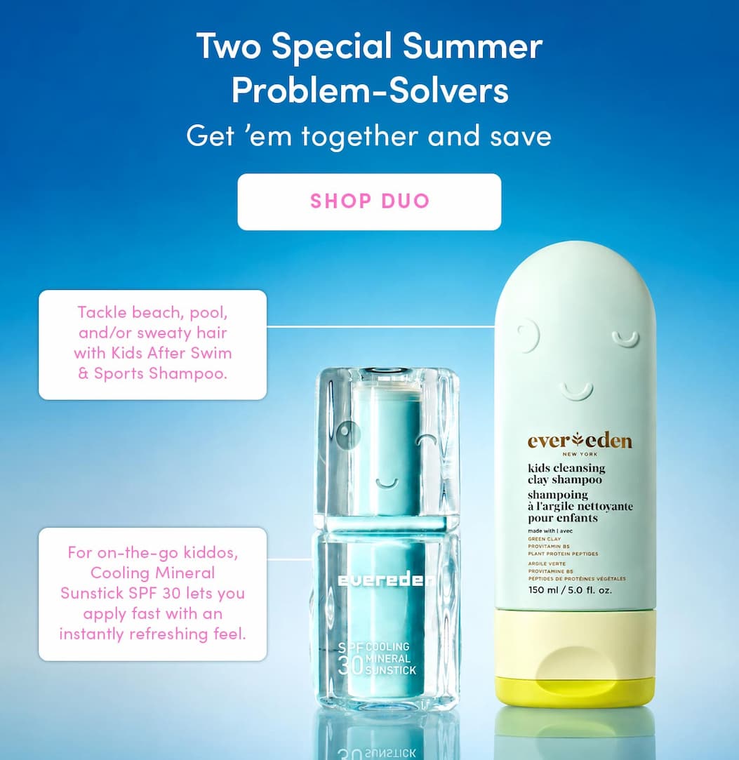 Kids Active Summer Duo- SPF30 and a clarifying shampoo 