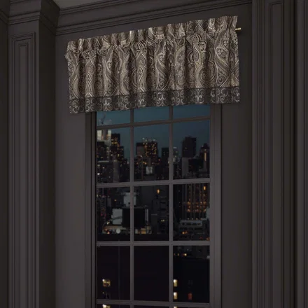 J Queen Cipriana Bronze Straight Window Valance -Final Sale