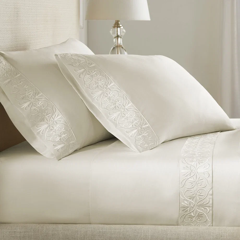 Ariane Ivory Sheet Set | 100% Certified Giza Egyptian Cotton