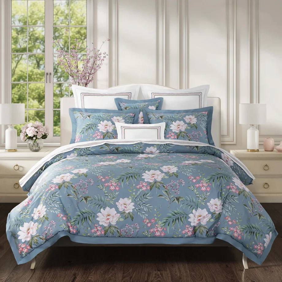 Savannah Blue 3 Piece Comforter Set