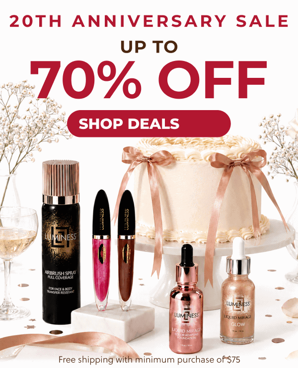 20th ANNIVERSARY SALE: UP TO 70% OFF + FREE SHIPPING!