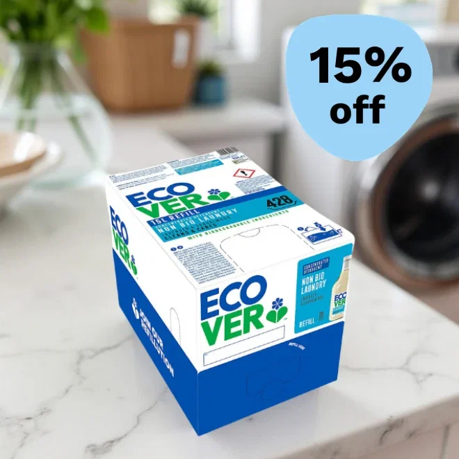 15% off Ecover 15L refills