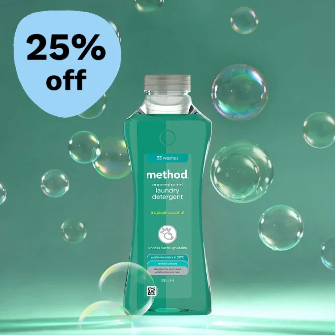 25% off Method's bestselling laundry range