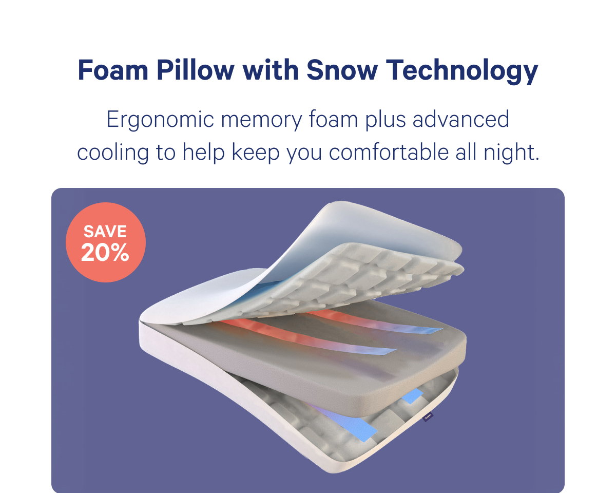 foam pillow with snow technology