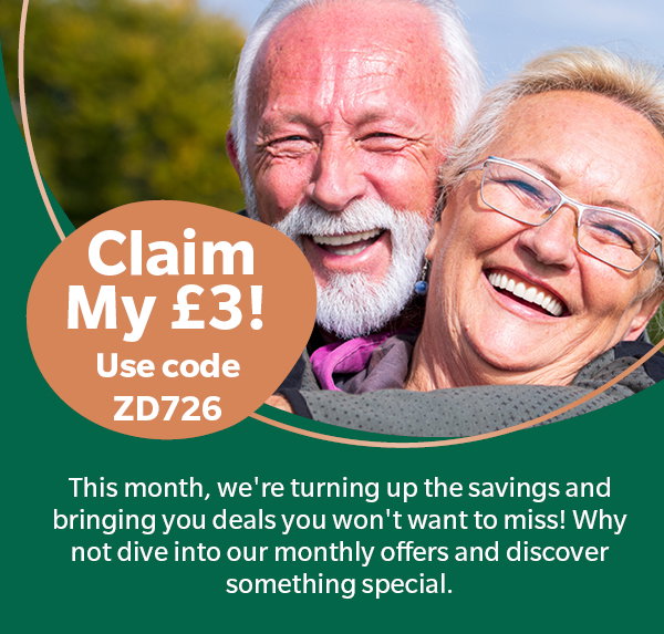 £3 off when you spend £15 with code ZD726