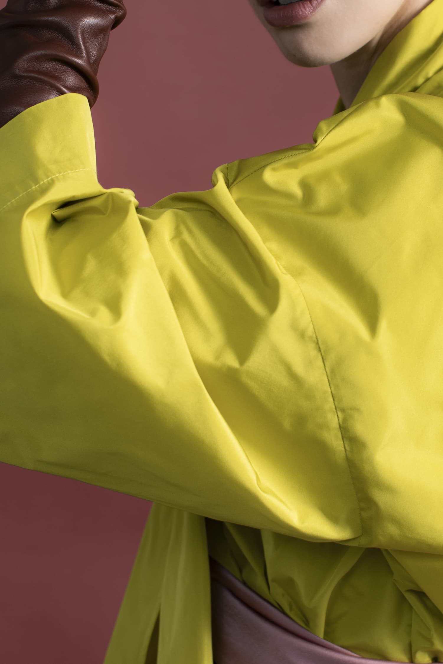 HODALY Yellow blouse with shawl collar