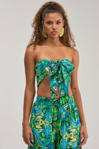 INTO THE GARDEN BRALETTE IN GREEN MULTI
