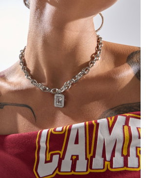 SHE'S EXPENSIVE SILVER NECKLACE