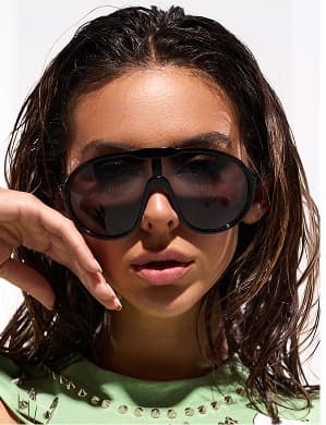 BIGGER IS BETTER BLACK SUNGLASSES