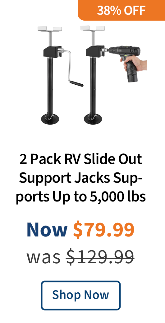 2 Pack RV Slide Out Support Jacks Supports Up to 5,000 lbs