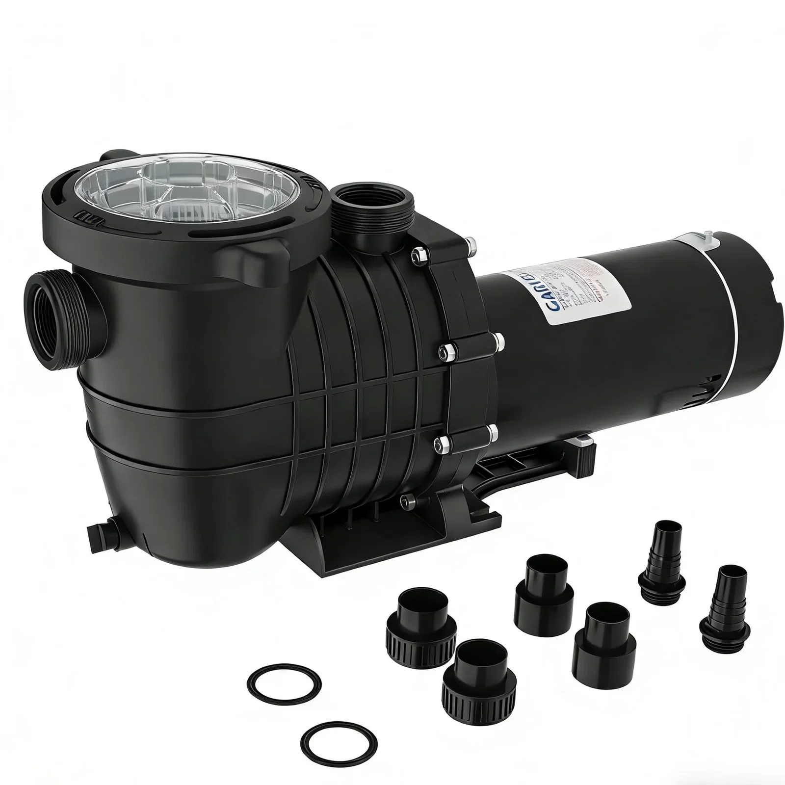Image of 2.0 HP Pool Pump, 1500W Dual Voltage 115/220V Above Ground & Inground Swimming Pool Pump with Strainer Basket