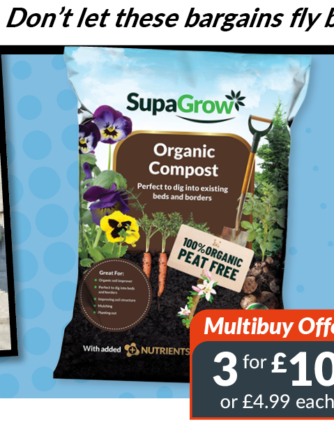 Organic garden compost. Multibuy offer - 3 for £10 or £4.99 each