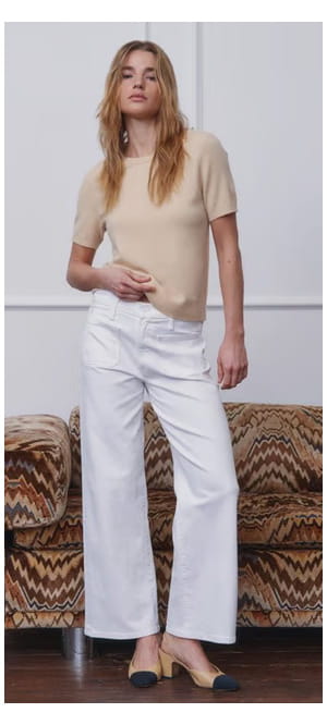The Mid Rise Maven Ankle With Patch Pockets In Totally Innocent