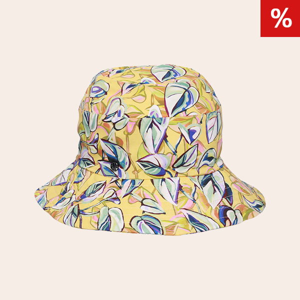 Loevenich Bucket Hat mit buntem Blätter-Print aus Baumwolle